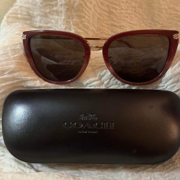 Coach HC8276 L1099 Women\'s Sunglasses Burgundy Pink Glitter Gradient Phantos main image 11